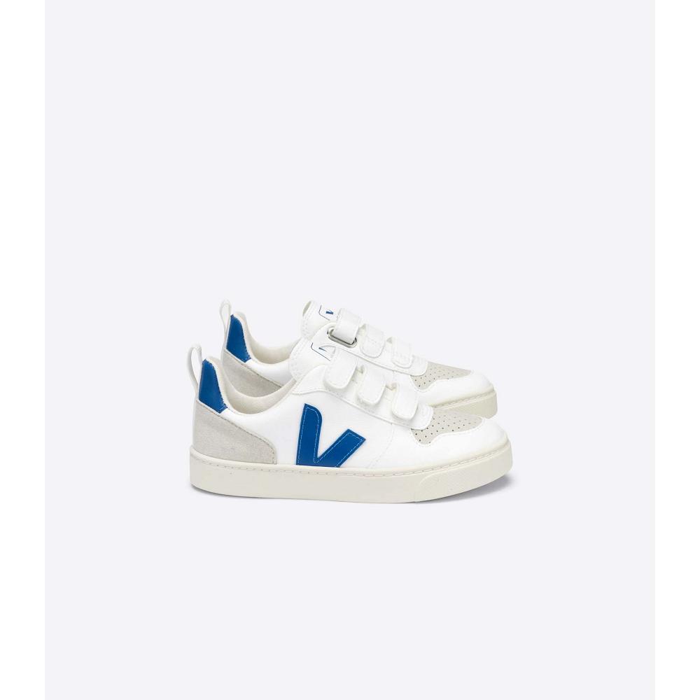 Kids\' Veja V-10 CWL Sneakers White/Blue | SG 855HAP